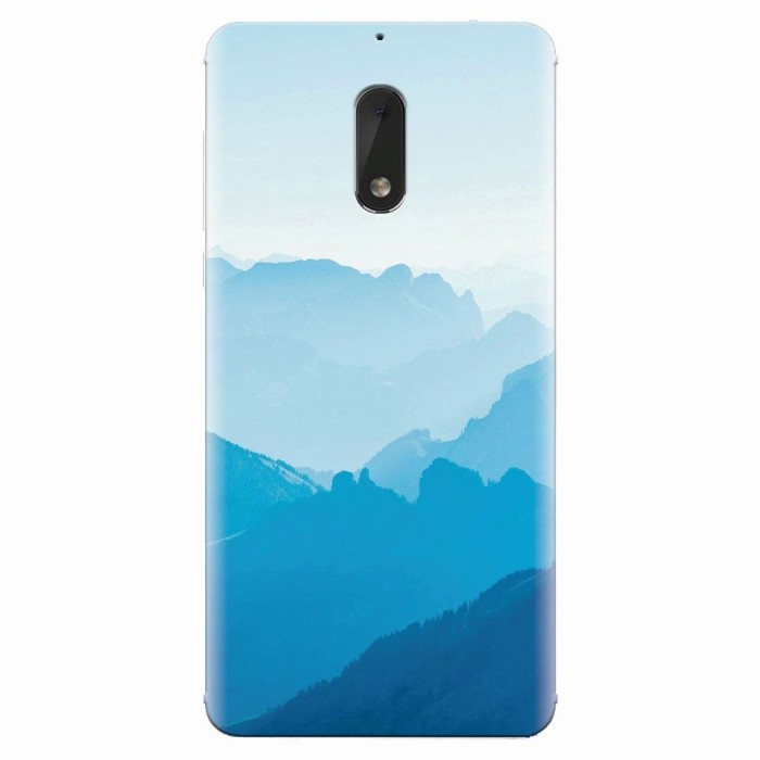 Husa silicon pentru Nokia 6, Blue Mountain Crests