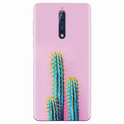 Husa silicon pentru Nokia 8, Cactus foto