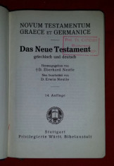 Noul Testament in greaca si germana (ed. E. Nestle 1935) foto