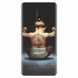Husa silicon pentru Nokia 6, Body Builder Cute Baby Tattoo