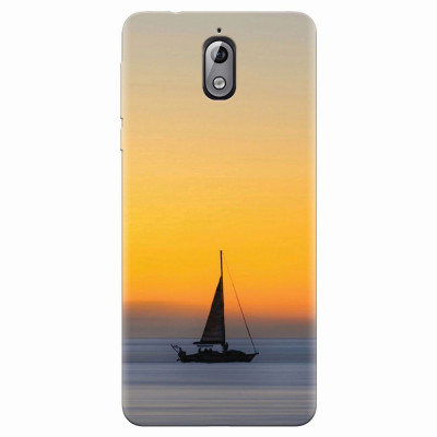 Husa silicon pentru Nokia 3.1, Wind Sail Boat Ocean Sunset foto