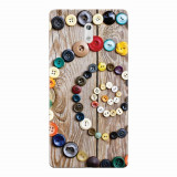 Husa silicon pentru Nokia 3, Colorful Buttons Spiral Wood Deck
