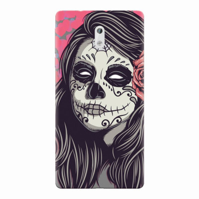 Husa silicon pentru Nokia 3, Mexican Girl Skull foto