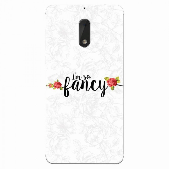 Husa silicon pentru Nokia 6, Im So Fancy Floral