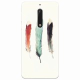 Husa silicon pentru Nokia 5, Three Feathers