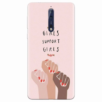 Husa silicon pentru Nokia 8, Girls Supportgirls foto