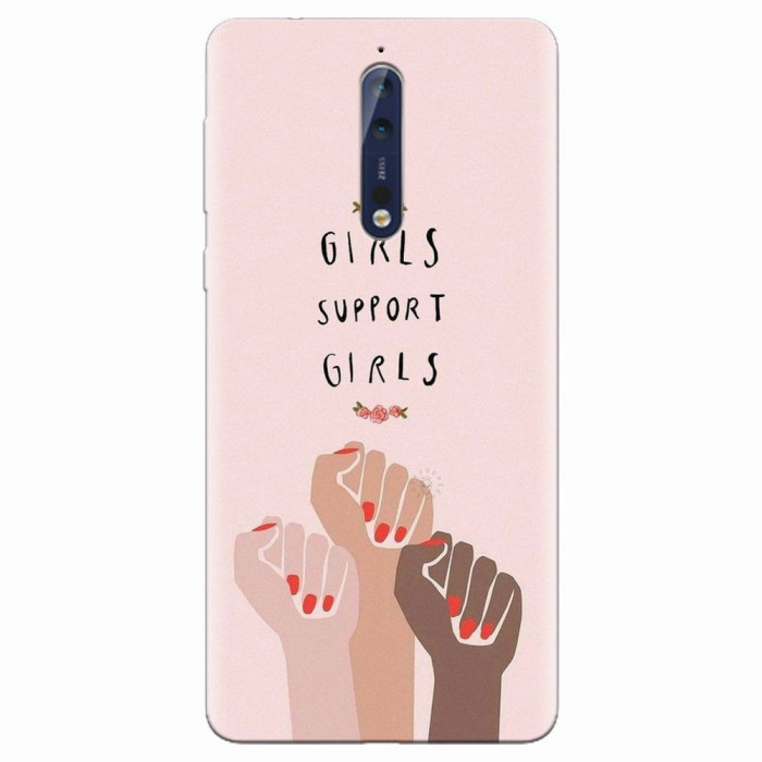 Husa silicon pentru Nokia 8, Girls Supportgirls