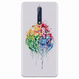 Husa silicon pentru Nokia 8, Paint Illustration Lion Head
