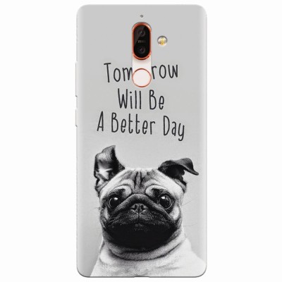 Husa silicon pentru Nokia 7 Plus, Tomorrow Will Be A Better Day Pug foto