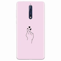 Husa silicon pentru Nokia 8, Simple Love