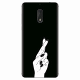 Husa silicon pentru Nokia 6, Finger Cross