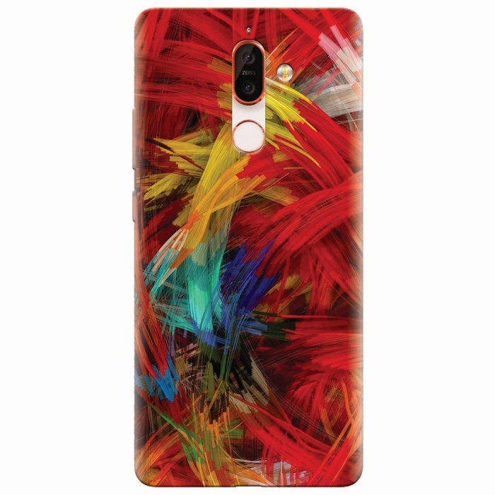 Husa silicon pentru Nokia 7 Plus, Colorful Digital Painting Strokes