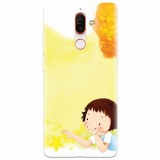 Husa silicon pentru Nokia 7 Plus, Child Autumn Paint Hd