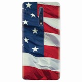 Husa silicon pentru Nokia 8, American Flag Illustration