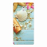 Husa silicon pentru Nokia 3, Blue Wood Seashells Sea Star