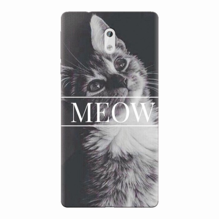 Husa silicon pentru Nokia 3, Meow Cute Cat