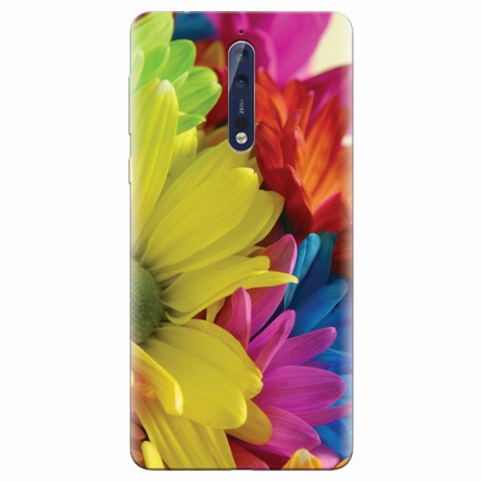 Husa silicon pentru Nokia 8, Flower