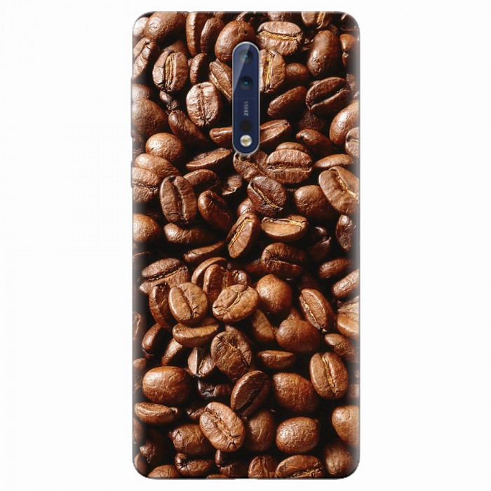 Husa silicon pentru Nokia 8, Coffee Beans