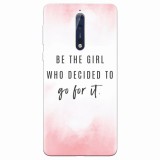 Husa silicon pentru Nokia 8, Quotes Pink