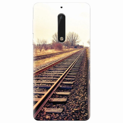 Husa silicon pentru Nokia 5, Railroad foto