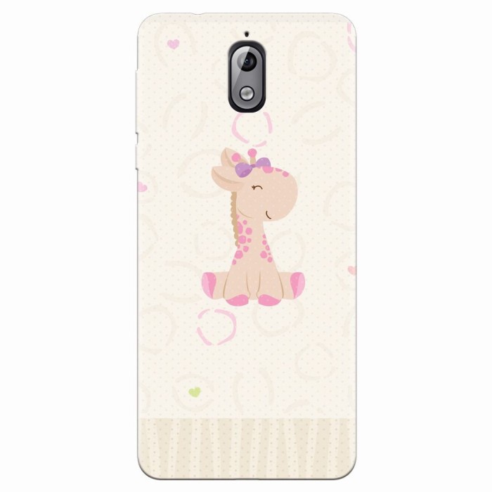 Husa silicon pentru Nokia 3.1, Giraffe Cute