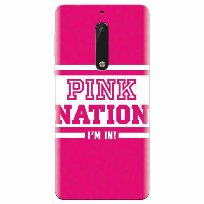 Husa silicon pentru Nokia 5, Pink Nation foto