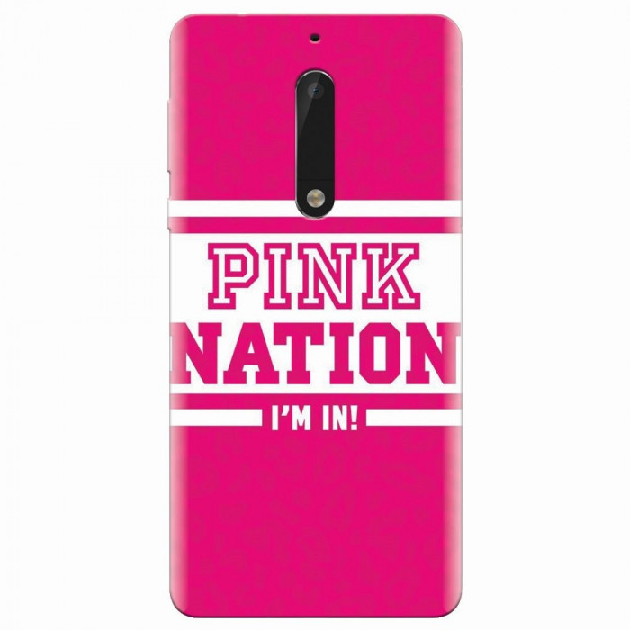 Husa silicon pentru Nokia 5, Pink Nation