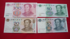 LOT BANCNOTE CHINA 100, 50, 20, 10 YUAN 2005 foto