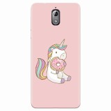 Husa silicon pentru Nokia 3.1, Unicorn Donuts