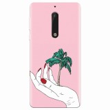 Husa silicon pentru Nokia 5, Palm Tree