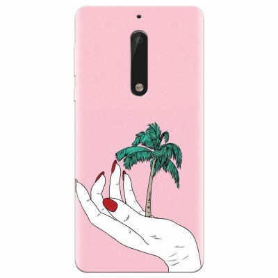 Husa silicon pentru Nokia 5, Palm Tree foto
