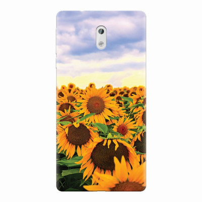 Husa silicon pentru Nokia 3, Sunflowers foto