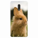Husa silicon pentru Nokia 6, Cute Rabbit In Grass