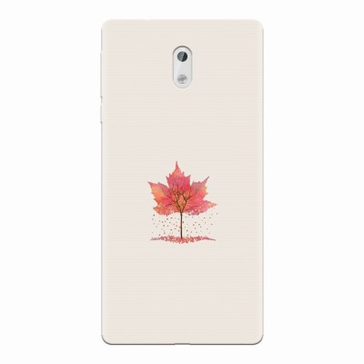 Husa silicon pentru Nokia 3, Autumn Tree Leaf Shape Illustration foto