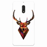 Husa silicon pentru Nokia 6, Geometric Tibetan Antelope