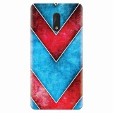 Husa silicon pentru Nokia 6, Blue And Red Abstract