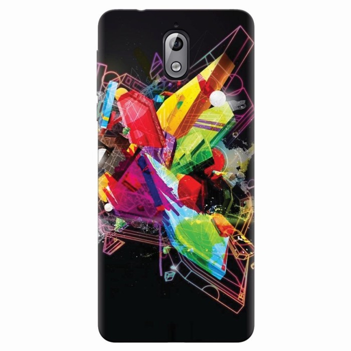 Husa silicon pentru Nokia 3.1, Abstract Shape