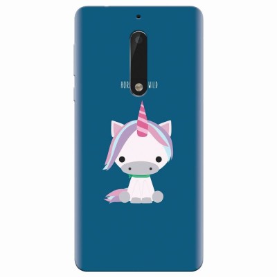 Husa silicon pentru Nokia 5, Horn To Be Wild Cute Unicorn foto