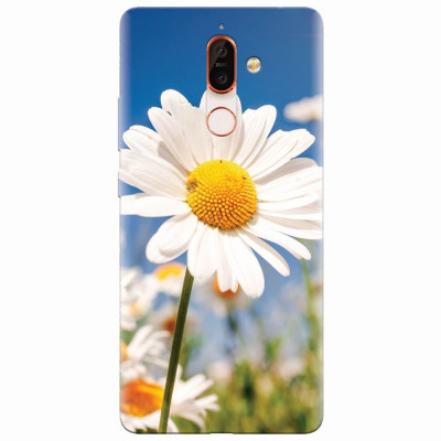 Husa silicon pentru Nokia 7 Plus, Daisies Field Flowers foto