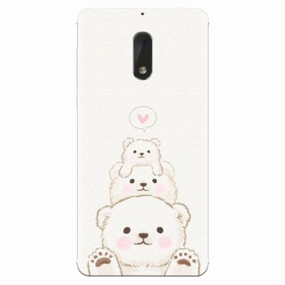 Husa silicon pentru Nokia 6, Family Bear foto