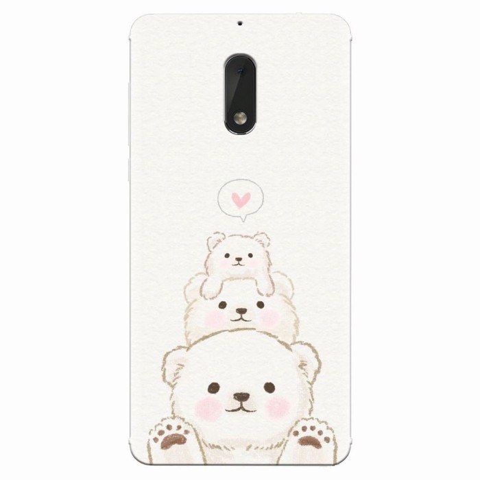 Husa silicon pentru Nokia 6, Family Bear