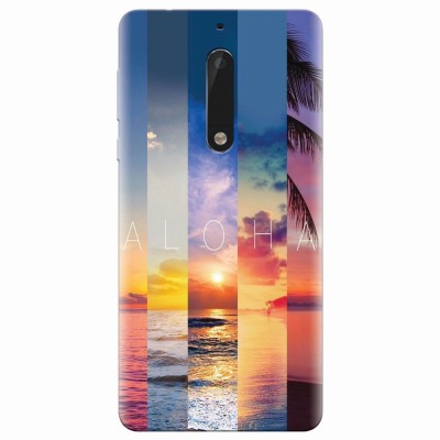 Husa silicon pentru Nokia 5, Aloha Summer Stripes foto