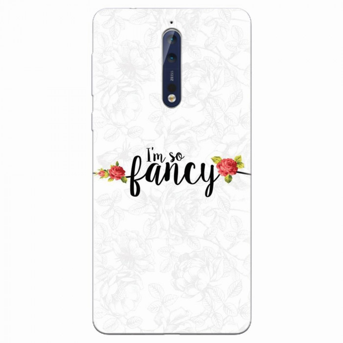 Husa silicon pentru Nokia 8, Im So Fancy Floral