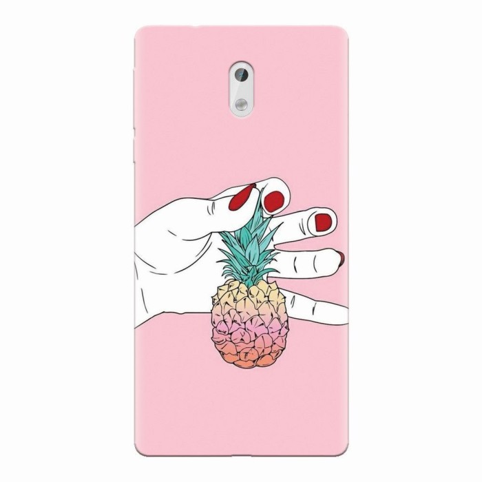 Husa silicon pentru Nokia 3, Rainbow Pinepple