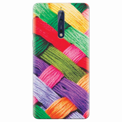 Husa silicon pentru Nokia 8, Colorful Woolen Art foto