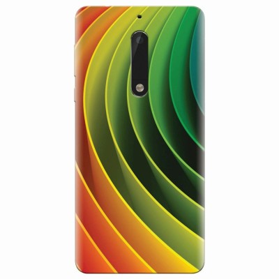 Husa silicon pentru Nokia 5, 3D Multicolor Abstract Lines foto