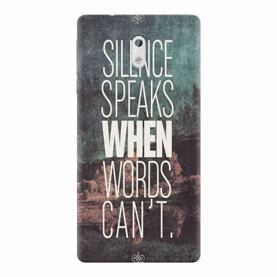 Husa silicon pentru Nokia 3, Silence Speaks When Word Cannot foto