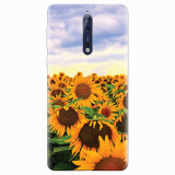 Husa silicon pentru Nokia 8, Sunflowers