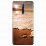 Husa silicon pentru Nokia 8, Sunset Foamy Beach Wave