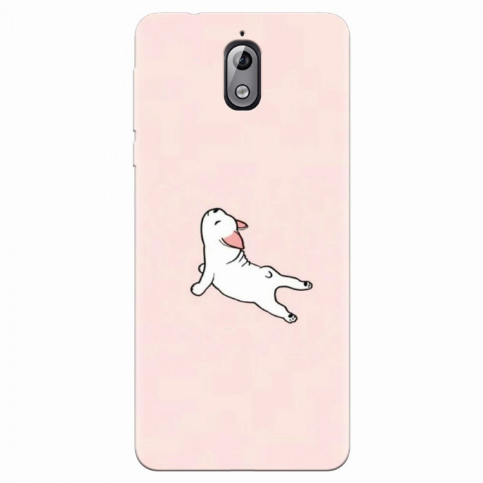 Husa silicon pentru Nokia 3.1, Cute Dog Streching